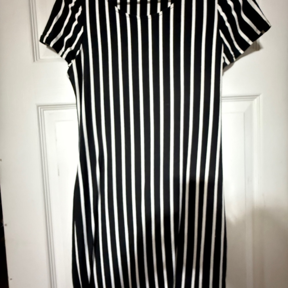 Heart & Hips Black and White Sheath Mini Dress